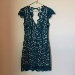 Luxxel Teal Lace Dress - Size Medium